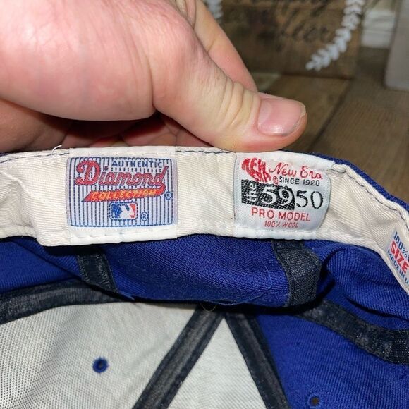 VTG Chicago Cubs New Era 5950 Size 7 Wool Hat Diamond Collection USA Tags - Picture 11 of 11